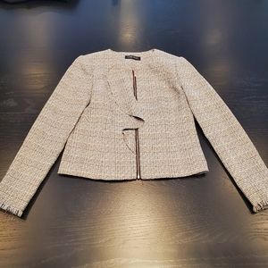 Beautiful Ivanka Trump ruffle front jacket blazer